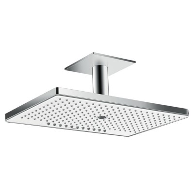Hansgrohe Rainmaker Select deszczownica prostokątna 46,6x30 cm z ramieniem sufitowym biały/chrom 24006400
