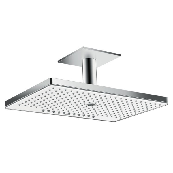 Hansgrohe Rainmaker Select deszczownica prostokątna 46,6x30 cm z ramieniem sufitowym biały/chrom 24006400