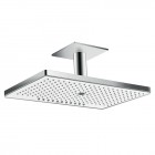 Hansgrohe Rainmaker Select deszczownica prostokątna 46,6x30 cm z ramieniem sufitowym biały/chrom 24006400