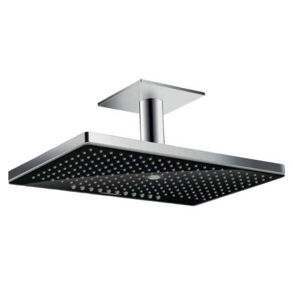 Hansgrohe Rainmaker Select deszczownica prostokątna 46,6x30 cm z ramieniem sufitowym czarny/chrom 24006600