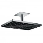 Hansgrohe Rainmaker Select deszczownica prostokątna 46,6x30 cm z ramieniem sufitowym czarny/chrom 24006600