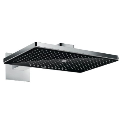 Hansgrohe Rainmaker Select deszczownica prostokątna 46,6x27 cm z ramieniem czarny/chrom 24007600