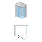 Sanswiss Annea kabina prysznicowa prostokątna 90x70 cm lewa AN13G09005007+ANT07005007