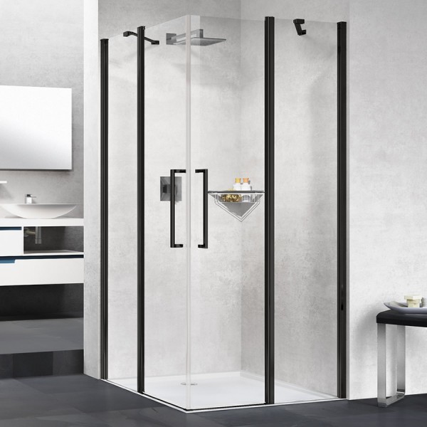 Novellini Young 2.0 A kabina prysznicowa 100 cm czarny mat Y2A97L1H+Y2A97L1H