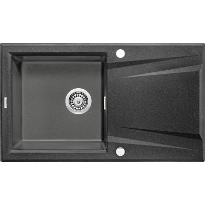 Deante Prime Bicolor zlewozmywak granitowy 86x50 cm grafitowy metalik/antracyt metalik ZSR G11T