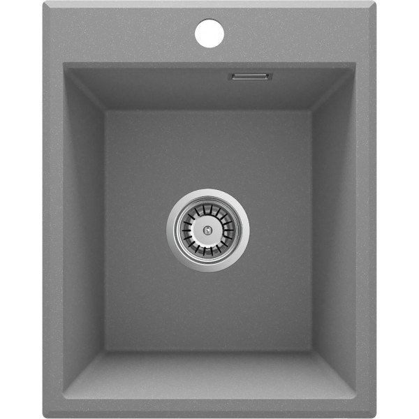 Deante Eridan Zlewozmywak granitowy 1-komorowy bez ociekacza - szary metalik