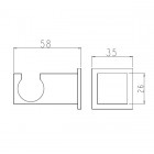 Demm uchwyt prysznicowy czarny 4163/CZAR