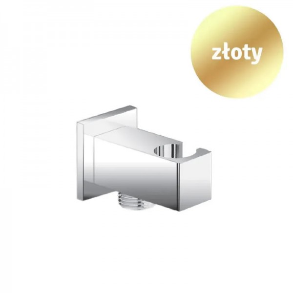 Demm przyłącze kątowe z uchwytem prysznicowym złote 4134/ZŁ