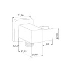 Demm przyłącze kątowe z uchwytem prysznicowym 4171