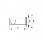 Demm uchwyt prysznicowy czarny 3062/CZAR