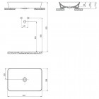 Deante Tess umywalka nablatowa 60x40 cm czarna CDS NU6S