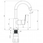 Deante Arnika Titanium bateria umywalkowa BQA D24M
