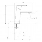 Deante Arnika bateria umywalkowa ECO chrom BQAE021M