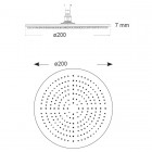 Giulini Giovanni Deszczownica okrągła 20 cm czarny mat ACS60089/CZAR