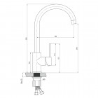 Deante Nemezja bateria zlewozmywakowa alabaster BEN L62M