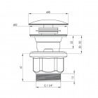 Deante Click-Clack Korek okrągły z przelewem czarny mat NHC N10P