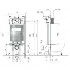 Deante Peonia zestaw 6w1 z przyciskiem czarnym CDEN6ZPW
