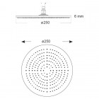 Giulini Giovanni Deszczownica okrągła 25 cm INOX ACS500E5