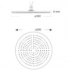 Giulini Giovanni Deszczownica okrągła 30 cm INOX ACS500E6