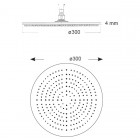 Giulini Giovanni Deszczownica okrągła 30 cm INOX ACS600E6