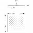 Giulini Giovanni Deszczownica kwadratowa 20x20 cm ACS60092