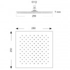 Giulini Giovanni Deszczownica kwadratowa 25x25 cm ACS600100