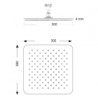 Giulini Giovanni Deszczownica kwadratowa 30x30 cm INOX ACS600F0