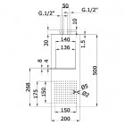 Demm deszczownica prostokątna 20x50 cm 6695
