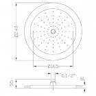 Demm deszczownica okrągła 24 cm 6673