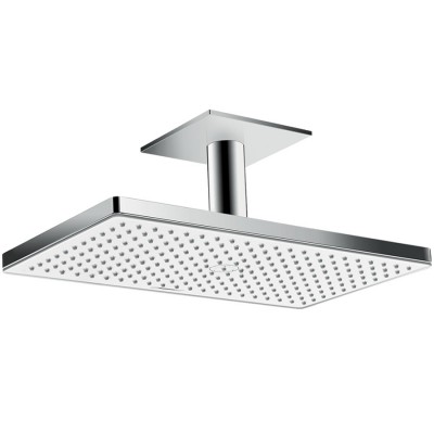 Hansgrohe Rainmaker Select EcoSmart deszczownica prostokątna 46,6x27 cm z ramieniem sufitowym biały/chrom 24012400
