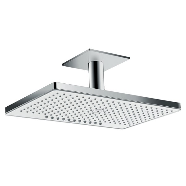 Hansgrohe Rainmaker Select deszczownica prostokątna 46,6x30 cm z ramieniem sufitowym biały/chrom 24004400