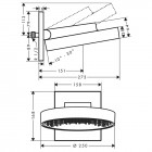Hansgrohe Rainfinity deszczownica okrągła 25 cm z ramieniem ściennym chrom 26226000
