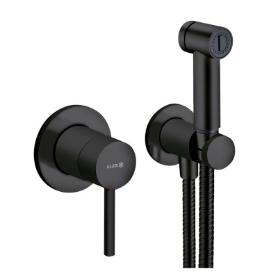 Kludi Bozz zestaw higieniczny - komplet czarny mat 389983976 Kludi Bozz zestaw higieniczny - komplet czarny mat 389983976