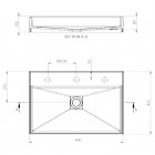 Deante Correo Umywalka nablatowa 60x40 cm czarny mat CQR NU6S