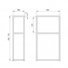 Deante Correo słupek do konsoli 40x20 cm czarny CKC N20A