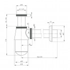 Deante syfon umywalkowy butelkowy chrom NHC 031I