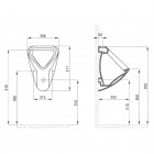 Deante Peonia pisuar wiszący biały CDE 6P3W