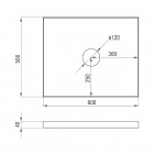 Deante blat dębowy 60x50 cm do konsoli CBL D61A