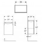 Geberit Acanto szafka podumywalkowa 40 cm 500.607.01.2