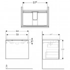 Geberit Acanto szafka podumywalkowa 64 cm biały połysk 500.610.01.2