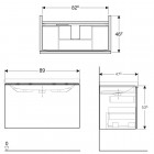 Geberit Acanto szafka podumywalkowa 89 cm biały połysk 500.612.01.2