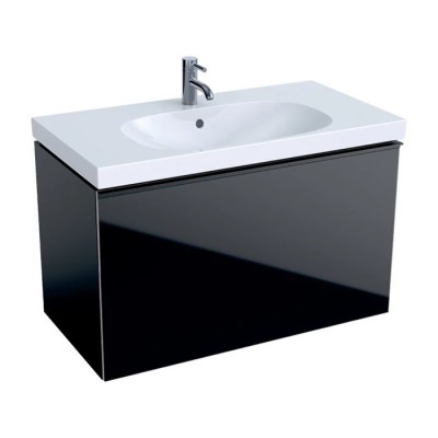 Geberit Acanto szafka podumywalkowa 89 cm czarny mat 500.612.16.1