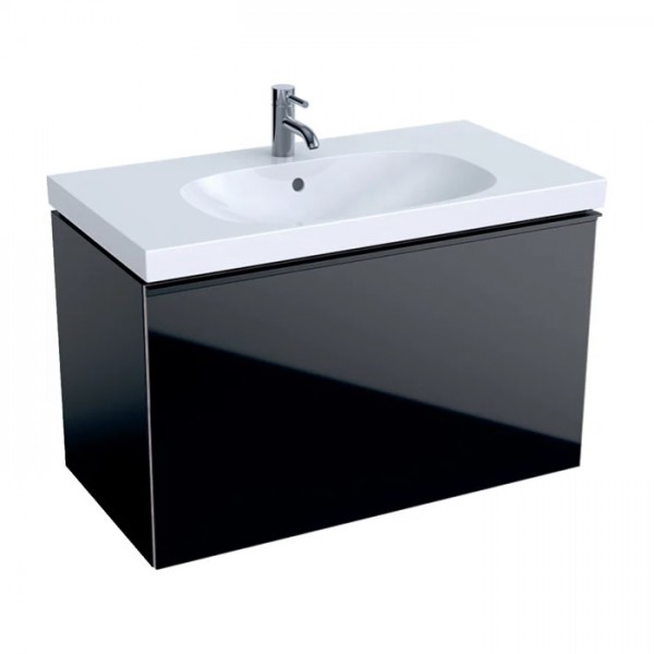 Geberit Acanto szafka podumywalkowa 89 cm czarny mat 500.612.16.1