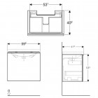 Geberit Acanto szafka podumywalkowa 60 cm biały połysk 500.614.01.2