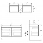 Geberit Acanto szafka podumywalkowa 119 cm biały połysk 502.355.01.2