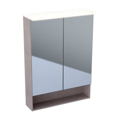 Geberit Acanto szafka wisząca 60 cm z lustrem i oświetleniem dąb 500.644.00.2