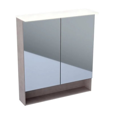 Geberit Acanto szafka wisząca 75 cm z lustrem i oświetleniem dąb 500.645.00.2