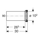 Geberit króciec przyłączeniowy odpływu do miski WC 131.083.16.1