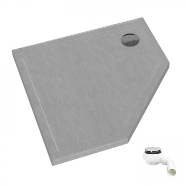 OUTLET Schedpol Caspar New Cement Stone brodzik pięciokątny 80x80 cm 32397/CT/ST