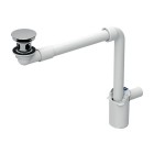 Geberit Syfon do umywalki oszczędzający przestrzeń z korkiem biały/chrom 152.091.21.1